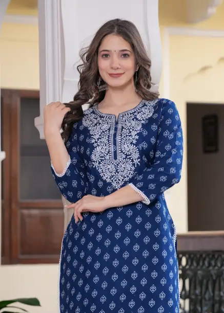blue kurti